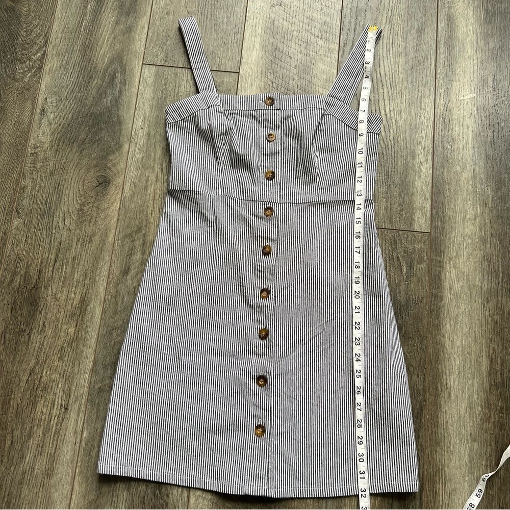 Hollister Pinstripe Button Down Striped Mini Dress Size Small - Picture 14 of 15